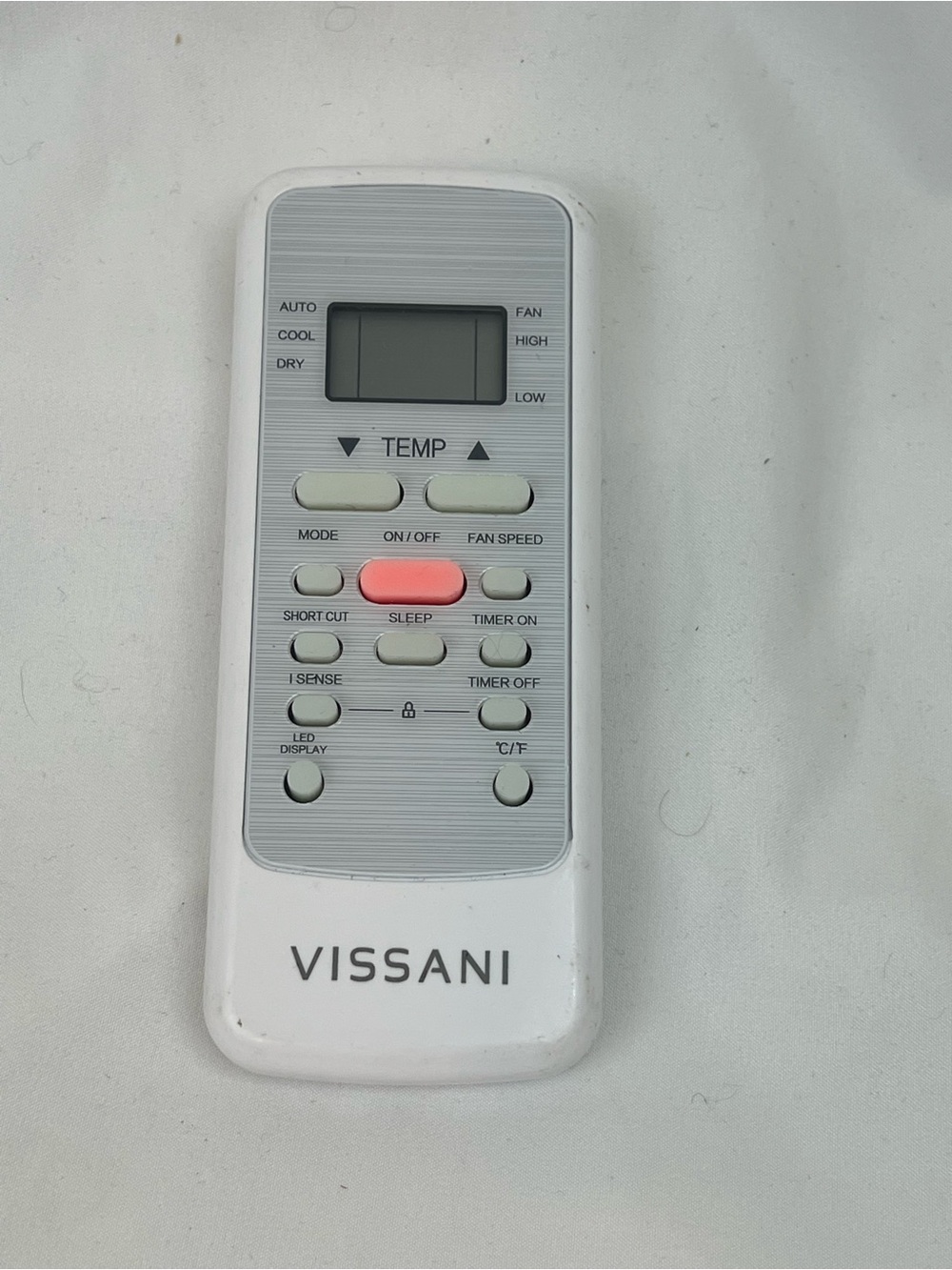 Vissani Portable Air Conditioner Remote RG51H2 (Used)
